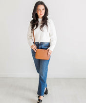 Ara Convertible Crossbody Clutch - Caramel