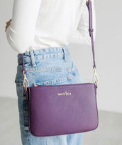 Ara Convertible Crossbody Clutch - Plum