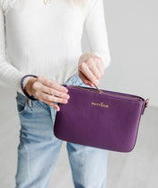 Ara Convertible Crossbody Clutch - Plum