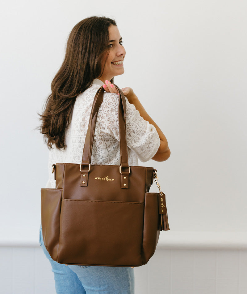 Carina Tote Bag - Coffee Brown