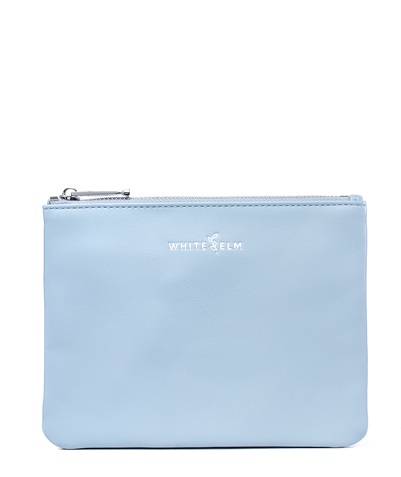 Maia Cosmetic Bag by White Elm Cosmetic Clutch Ice Blue