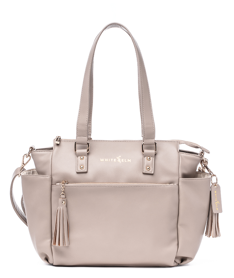 Gemini Mini Convertible Backpack in Taupe | Travel Bag by White Elm Gemini Mini Convertible Backpack in Taupe | Travel Bag by White Elm