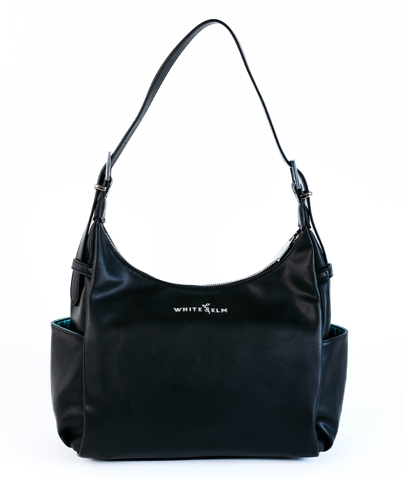 Camille Hobo Shoulder Bag by White Elm | Chic Black Vegan Leather