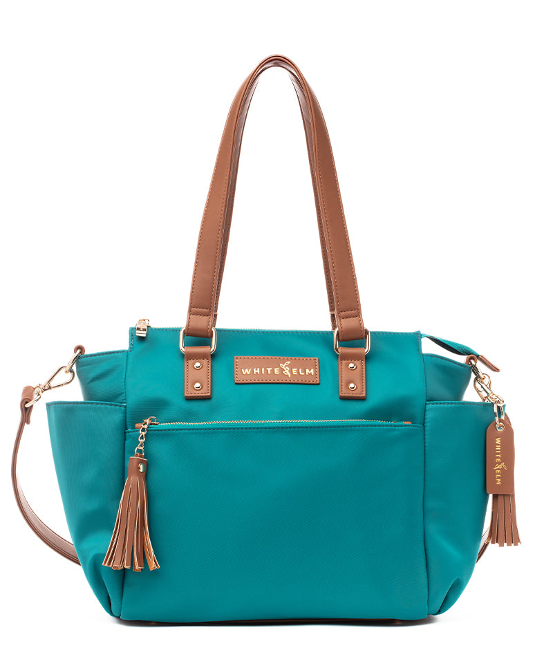 ‼️MILINBABY‼️ White Elm Gemini Mini Convertible Backpack Tote – Cabo Teal Nylon Bag