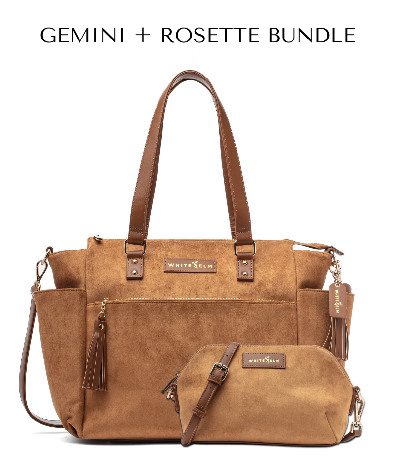 Gemini Convertible Backpack - Honey Vegan Suede