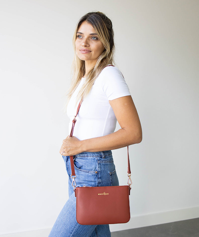 Ara Convertible Crossbody Clutch - Terracotta