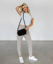 Rosette Crossbody - Black Nylon