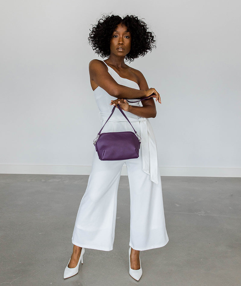 Rosette Crossbody - Plum