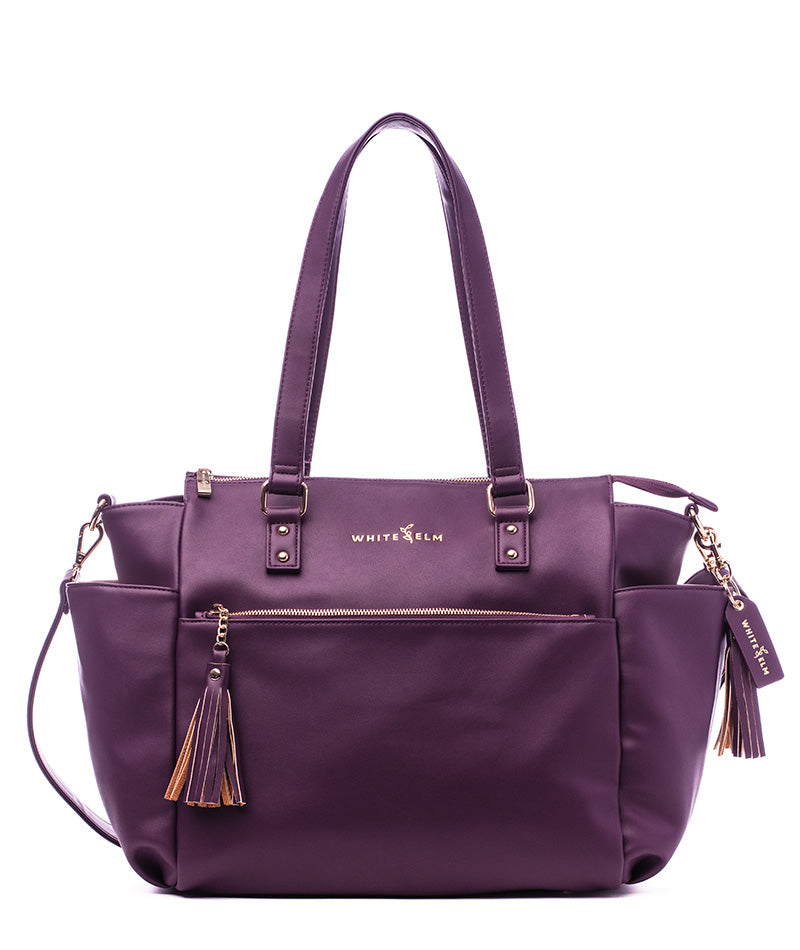 black leather backpack debenhams White Elm Plum Gemini Convertible Backpack Tote