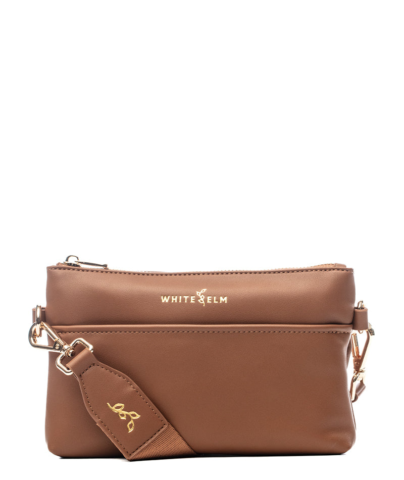 Skye Sling Bag by White Elm Crossbody Sling Bag Caramel