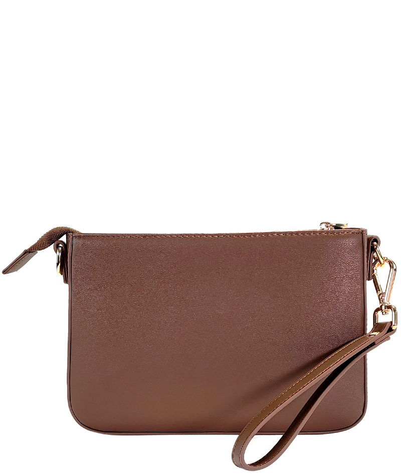 Ara Convertible Crossbody Clutch - Coffee Brown