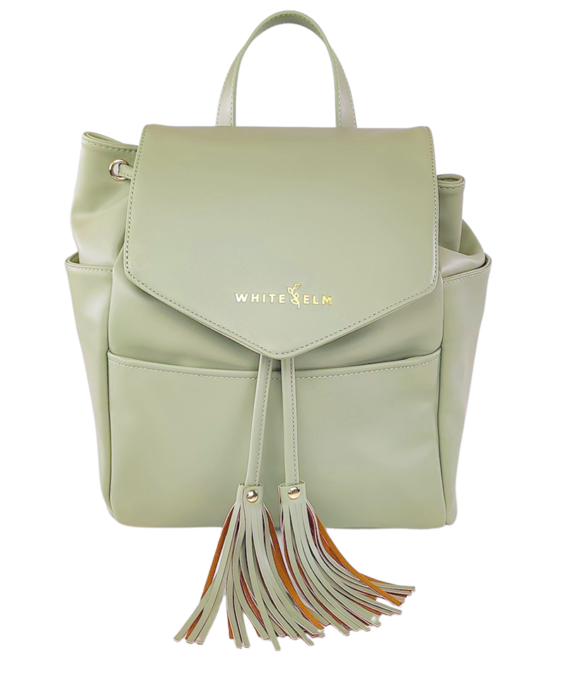 Luna Drawstring Backpack Sage Green Outlet RETIRED Final Sale