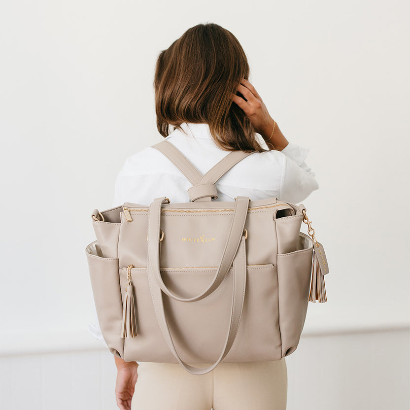 White Elm Vegan Leather Convertible Bags For Busy Women And Moms