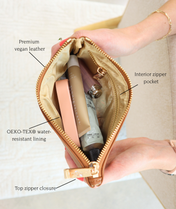 Maia Cosmetic Bag - Mahogany Brown