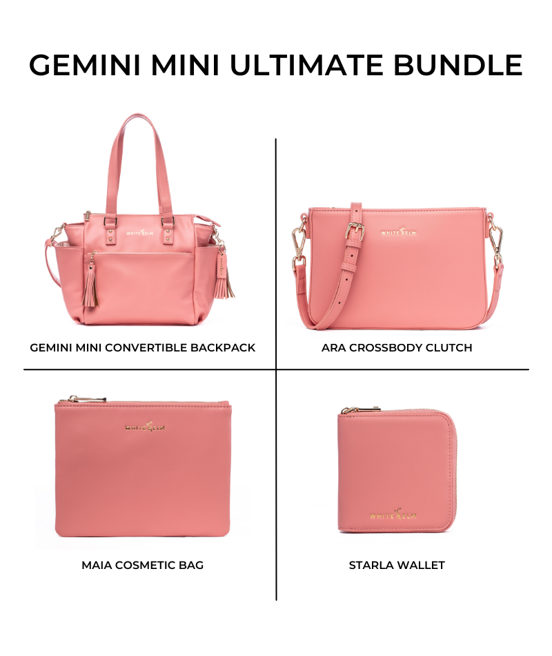 Gemini Mini Convertible Backpack - Coral