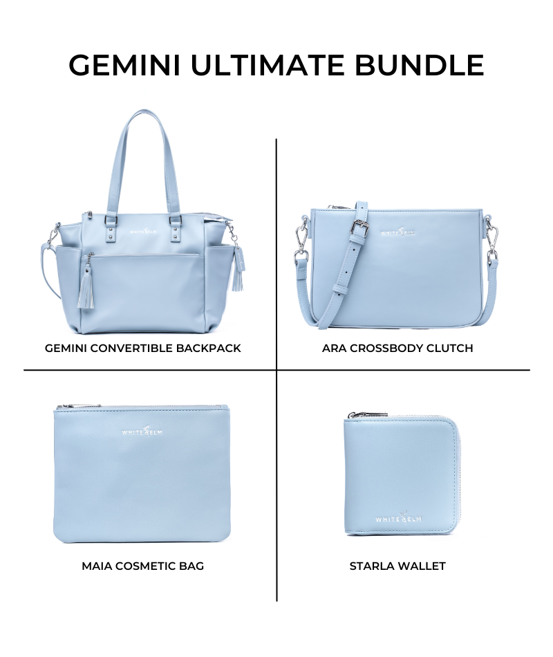 Gemini Convertible Backpack - Ice Blue