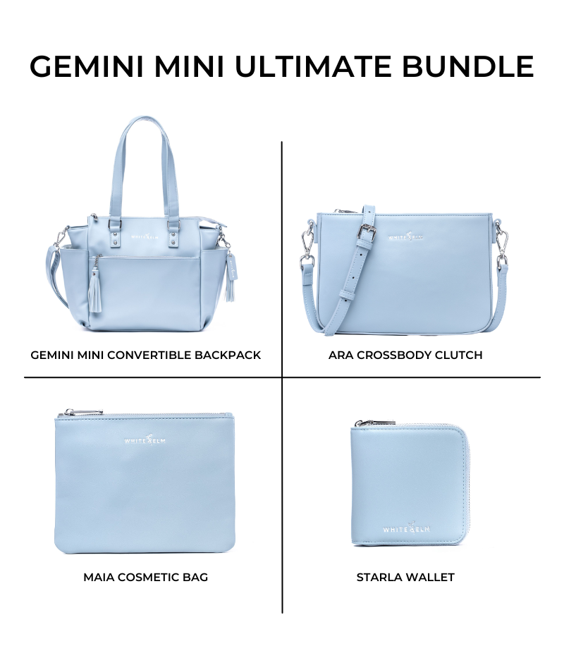 Gemini Mini Convertible Backpack - Ice Blue [OUTLET FINAL SALE]