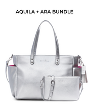 Aquila Tote Bag - Silver Metallic