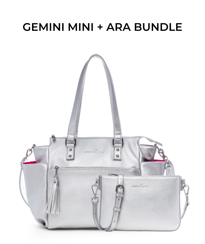 Gemini Mini Convertible Backpack - Silver Metallic