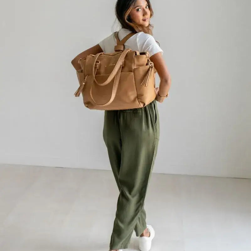almond convertible laptop travel gemini backpack by white elm