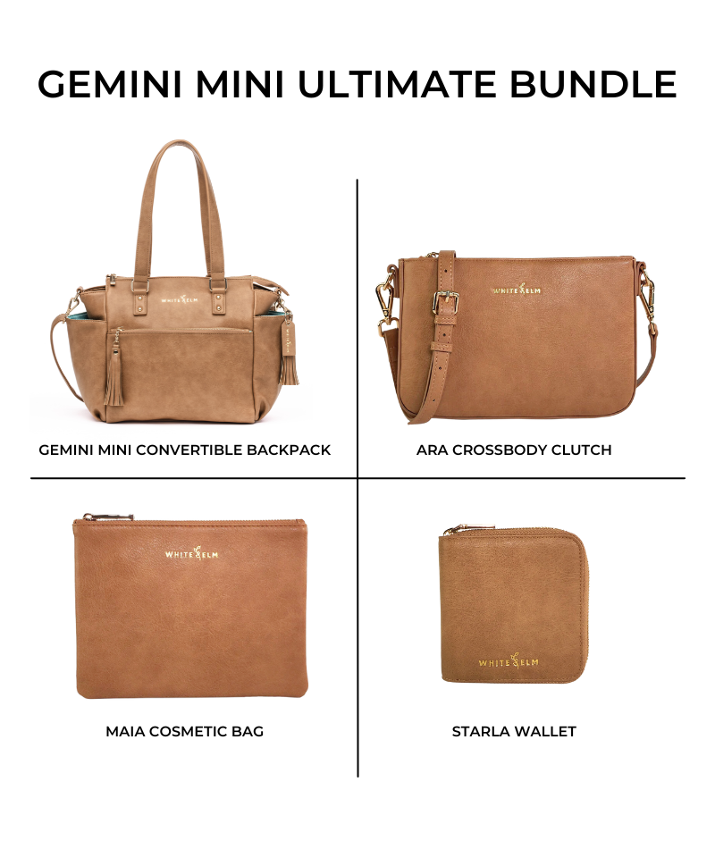 Gemini Mini Convertible Backpack - Almond [OUTLET FINAL SALE]