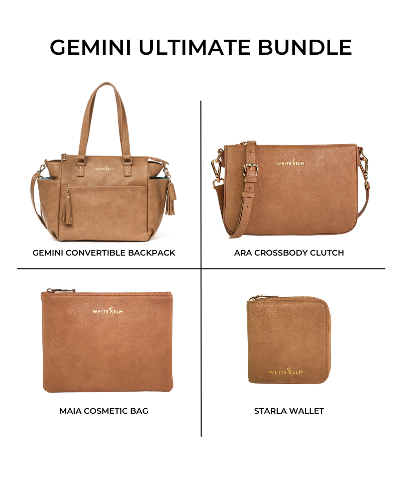 Gemini Convertible Backpack - Almond