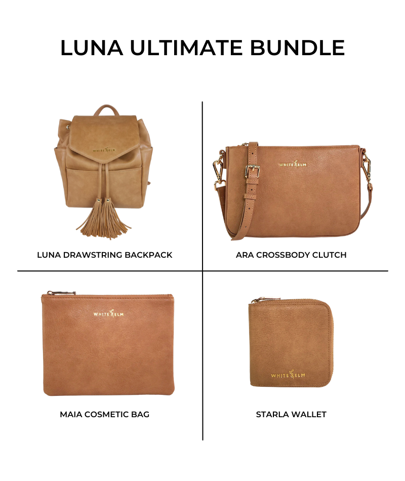 Luna Drawstring Backpack - Almond [Outlet Final Sale]