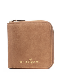 Starla Wallet - Almond - Almond | Shimmer Cream Lining | Gold Hardware