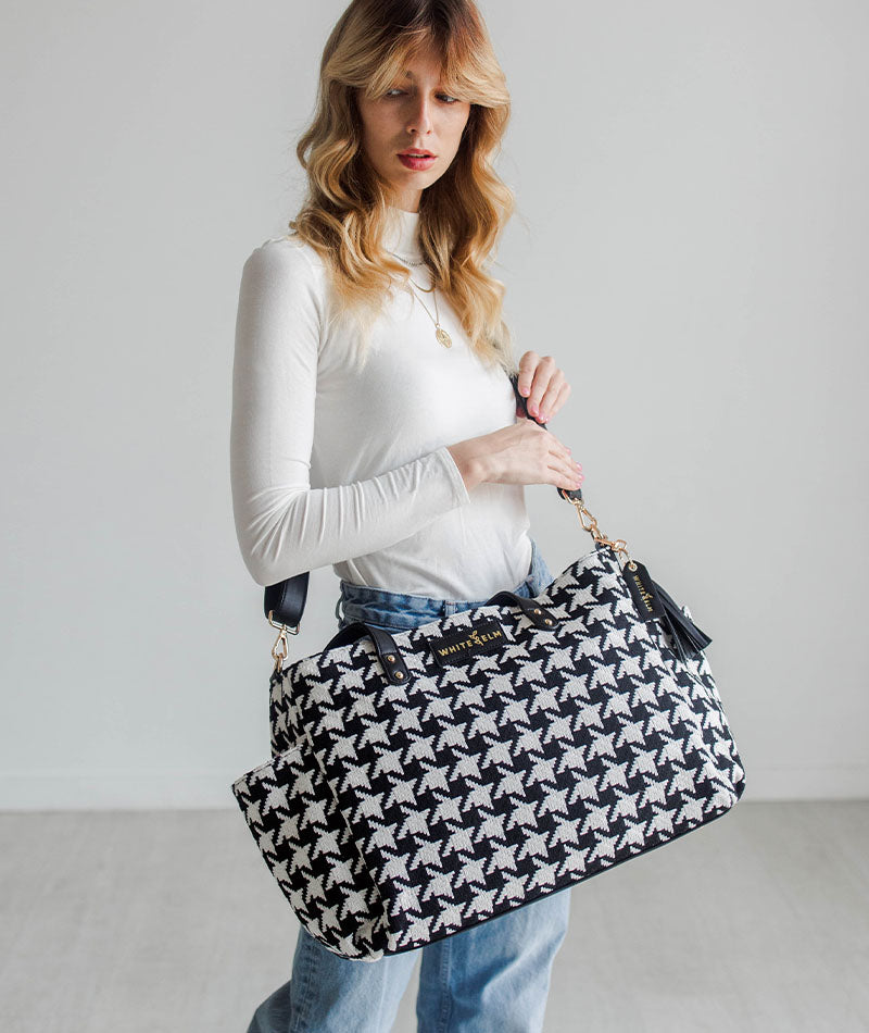 Aquila Tote Bag - Houndstooth