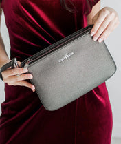 Ara Convertible Crossbody Clutch - Black Sparkle