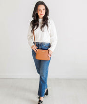 Ara Convertible Crossbody Clutch - Caramel