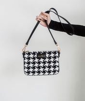 Ara Convertible Crossbody Clutch - Houndstooth