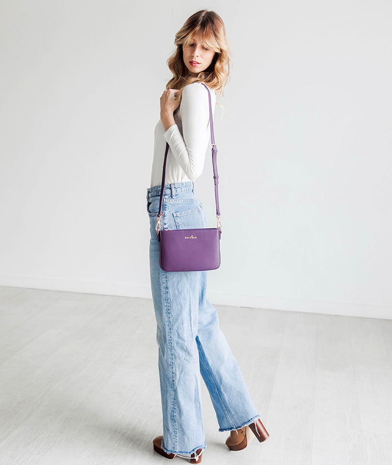 Ara Convertible Crossbody Clutch - Plum