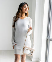 Bexley Clear Crossbody Bag - Taupe