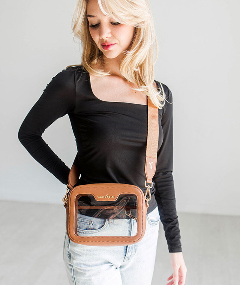 Bexley Clear Crossbody Bag - Caramel