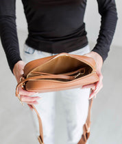 Bexley Solid Crossbody Bag - Caramel
