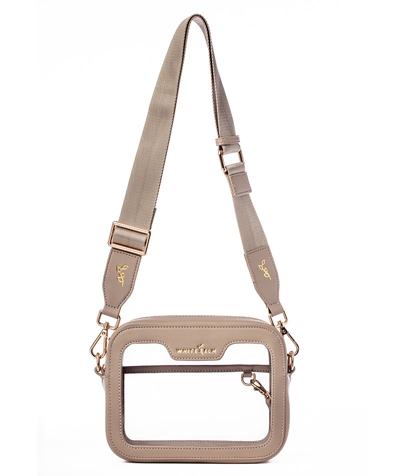 Bexley Clear Crossbody Bag - Taupe