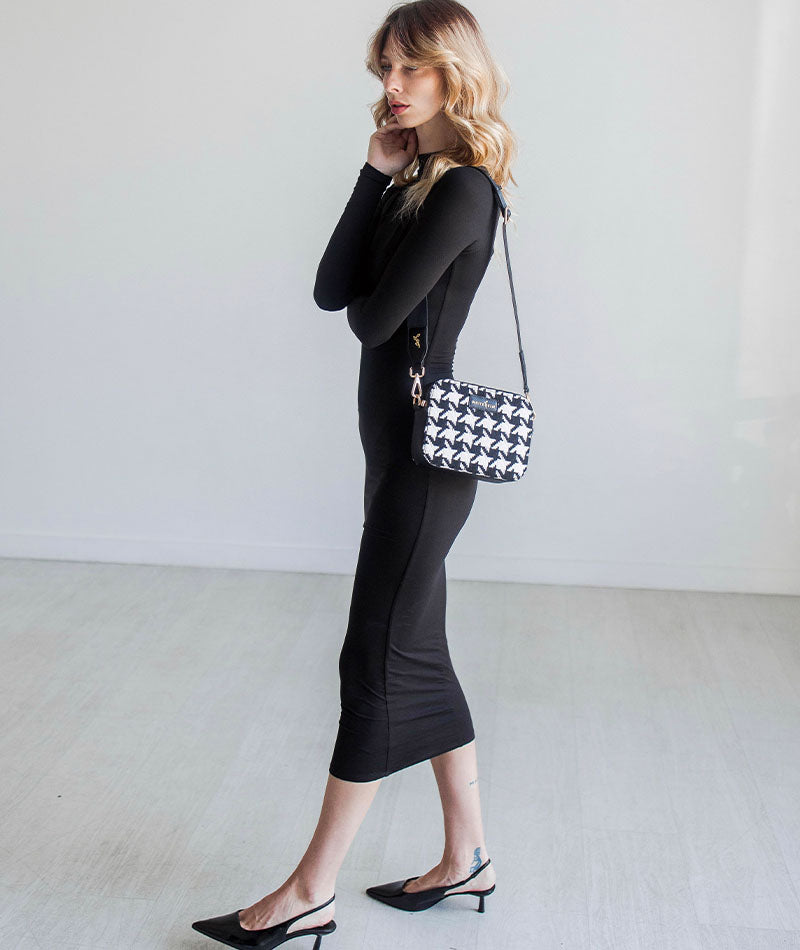 Bexley Crossbody Bag - Houndstooth