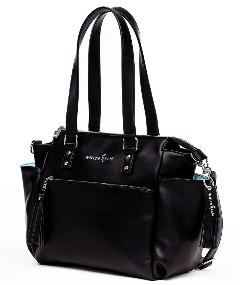 Gemini Mini Convertible Backpack - Black | Sleek Mini Bag by White Elm Gemini Mini Convertible Backpack - Black | Sleek Mini Bag by White Elm