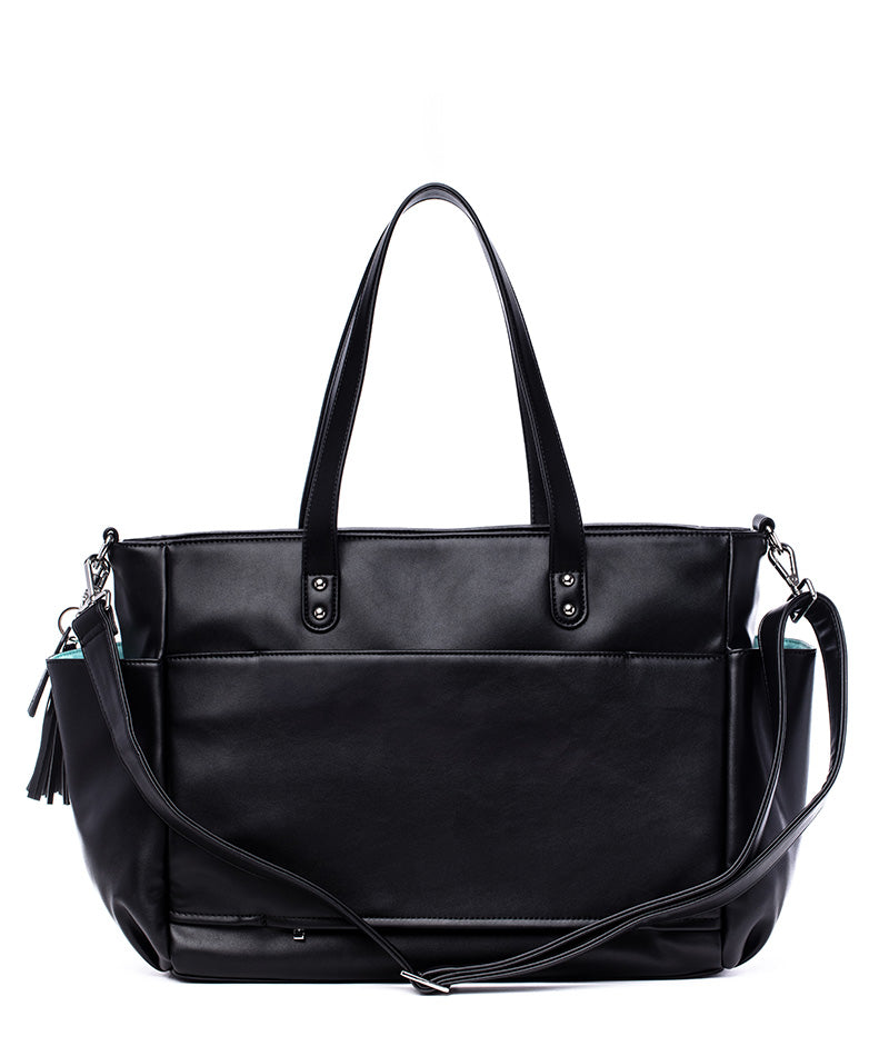Aquila Tote Bag - Black | Women's Work & Travel Tote by White Elm