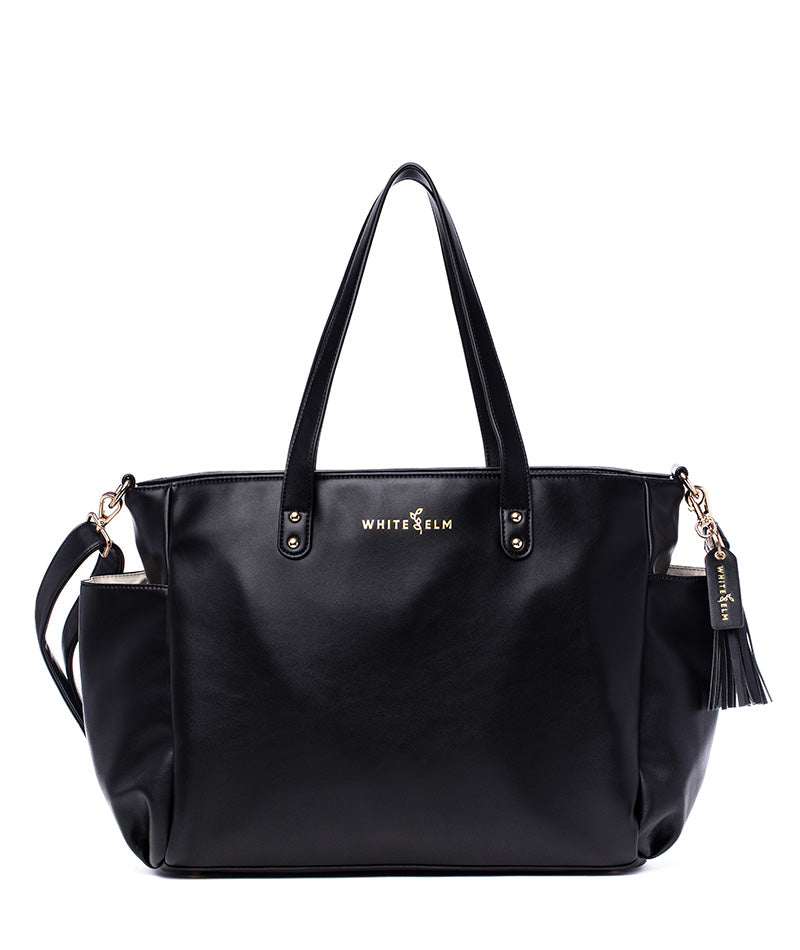 Aquila Tote Bag - Black | Women's Work & Travel Tote by White Elm