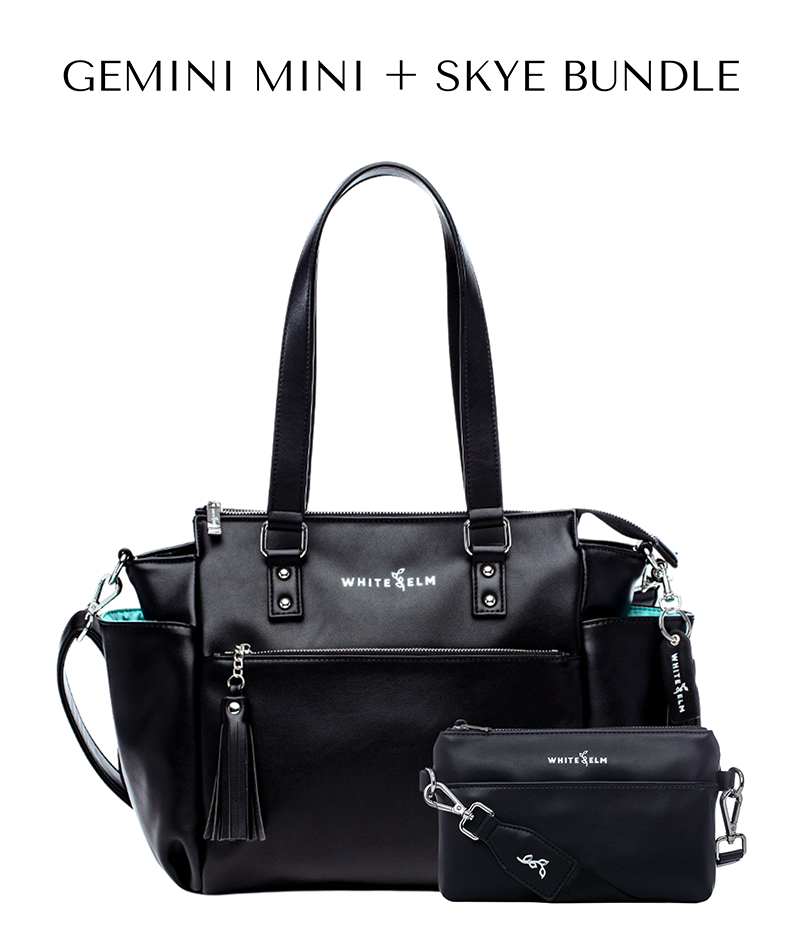 Gemini Mini Convertible Backpack - Black | Sleek Mini Bag by White Elm Gemini Mini Convertible Backpack - Black | Sleek Mini Bag by White Elm