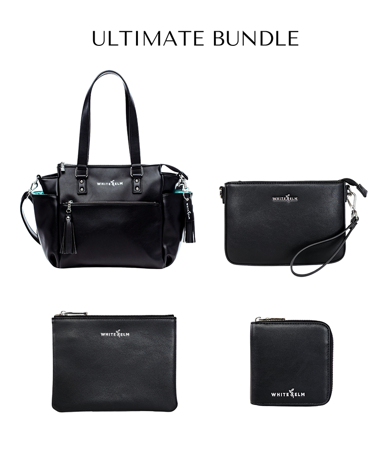 Gemini Mini Convertible Backpack - Black | Sleek Mini Bag by White Elm Gemini Mini Convertible Backpack - Black | Sleek Mini Bag by White Elm