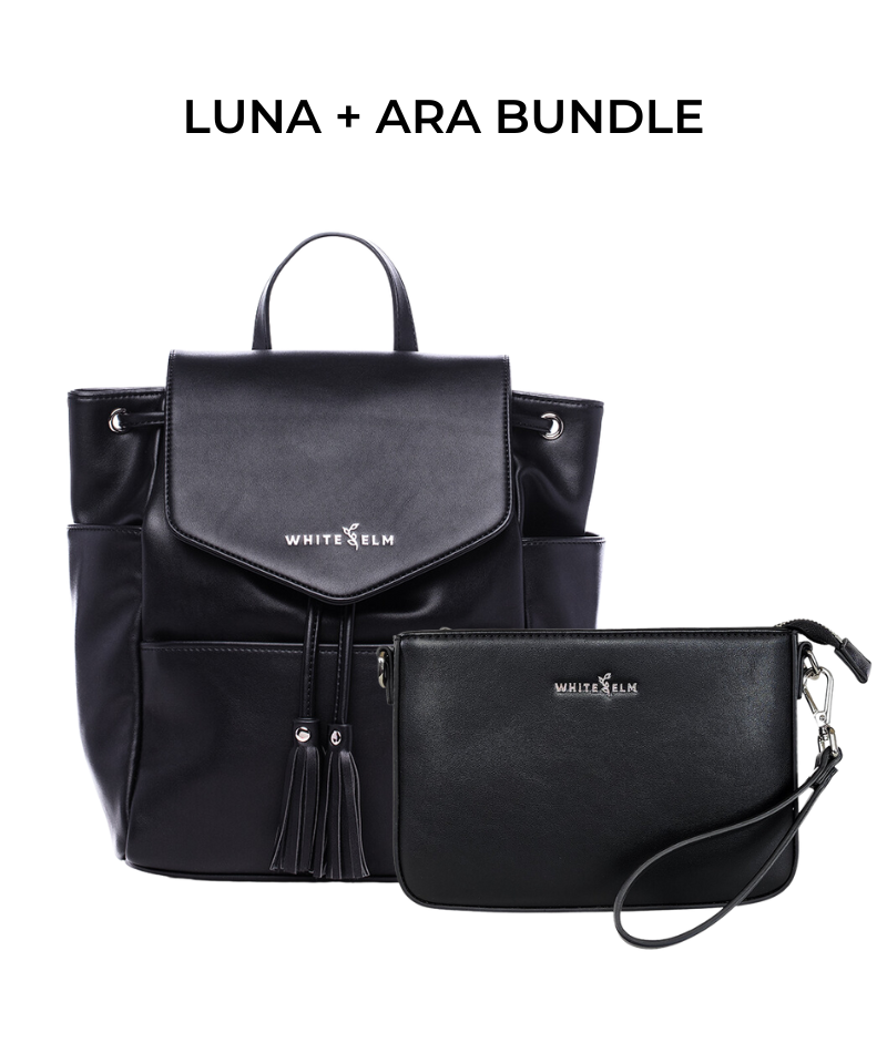 Luna Drawstring Backpack - Black