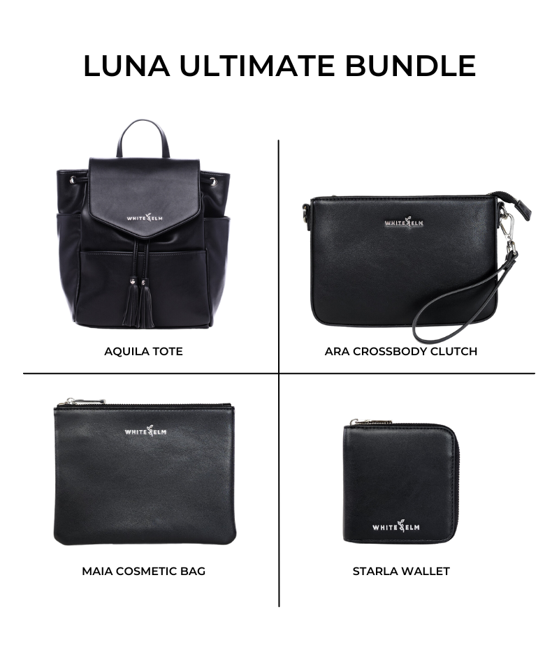 Luna Drawstring Backpack - Black