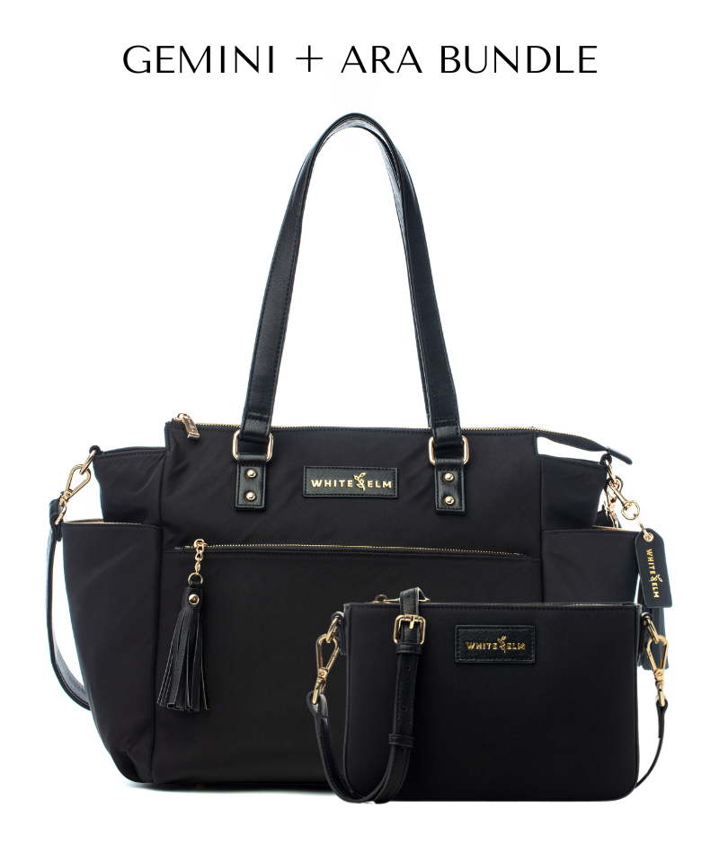 Gemini Convertible Backpack Tote in Black Nylon | White Elm Vegan Bags Gemini Convertible Backpack Tote in Black Nylon | White Elm Vegan Bags