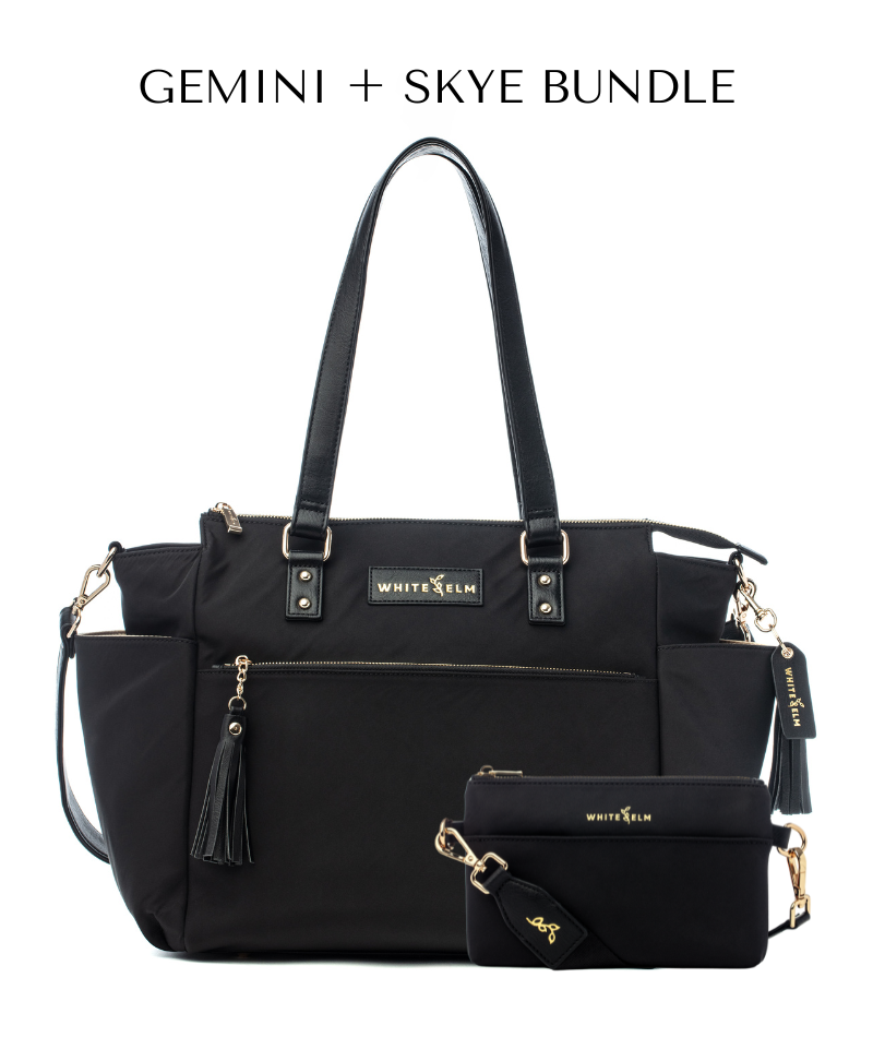 Gemini Convertible Backpack Tote in Black Nylon | White Elm Vegan Bags Gemini Convertible Backpack Tote in Black Nylon | White Elm Vegan Bags