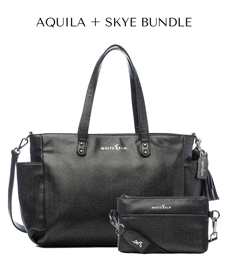 Aquila Tote Bag - Black Sparkle