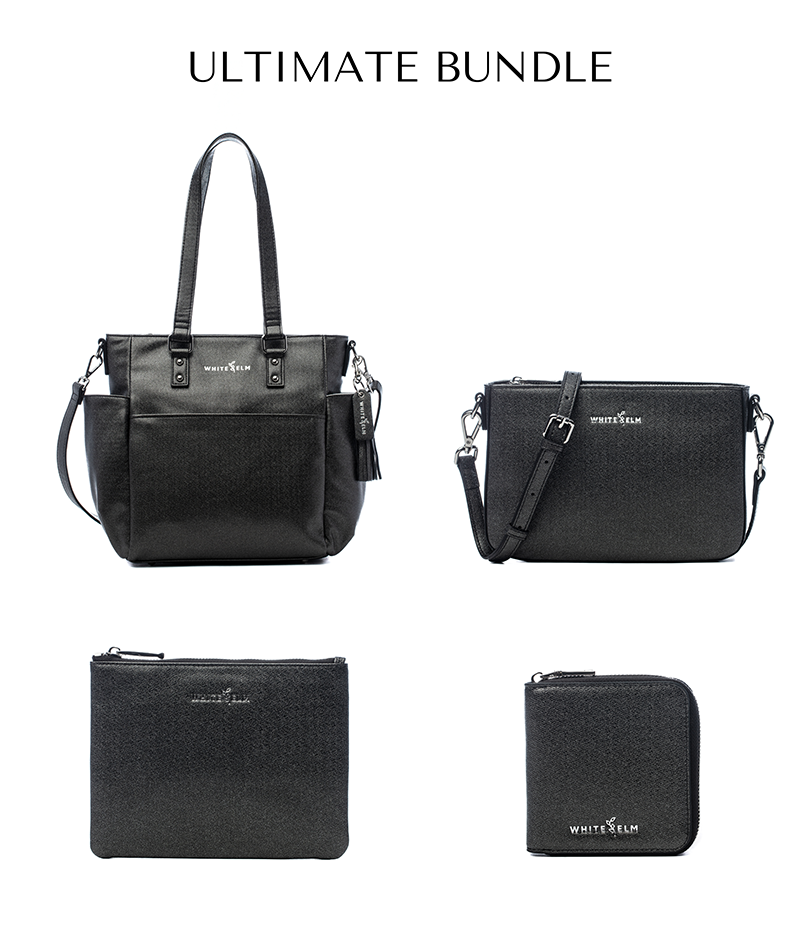 Carina Tote Bag - Black Sparkle