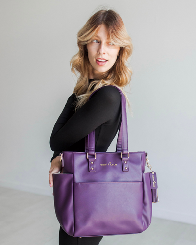 CARINA TOTE - PLUM | GOLD HARDWARE